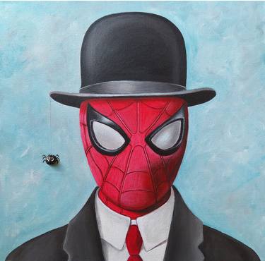 SPIDERMAN IN THE STYLE OF MAGRITTE - 3D SPIDER APPLIED thumb