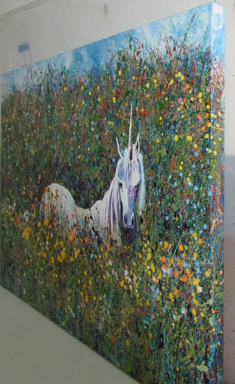 Original Abstract Horse Painting by En Chuen Soo