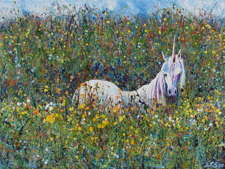 Original Abstract Horse Painting by En Chuen Soo