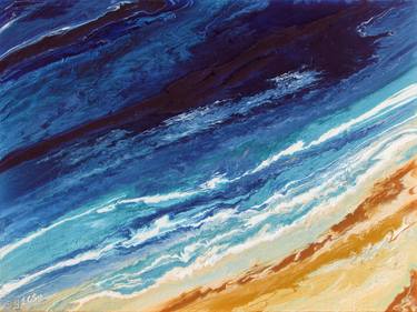 Original Abstract Seascape Paintings by En Chuen Soo