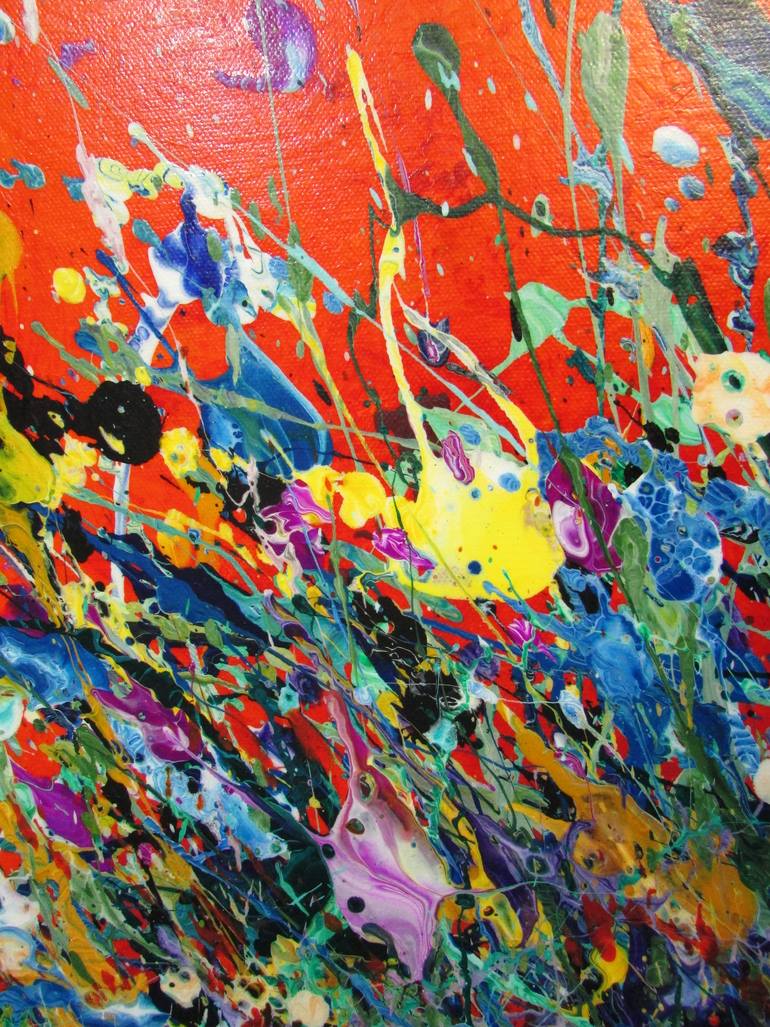 Original Abstract Expressionism Abstract Painting by En Chuen Soo