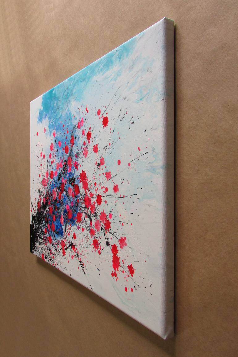 Original Abstract Floral Painting by En Chuen Soo