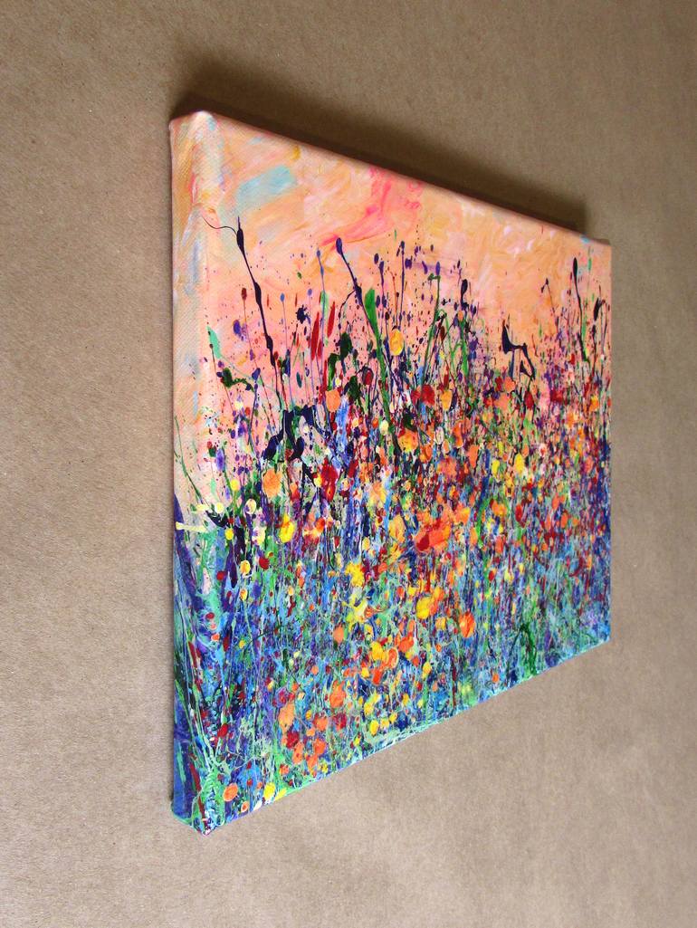 Original Abstract Floral Painting by En Chuen Soo
