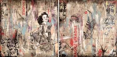 Original Dada Women Collage by Sandrine Robert
