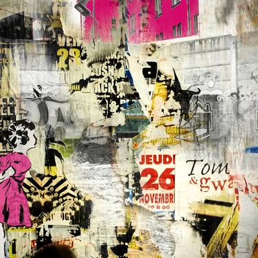 Print of Street Art Wall Mixed Media by Sandrine Robert