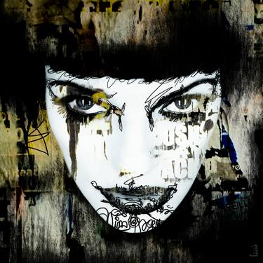 Original Graffiti Mixed Media by Sandrine Robert