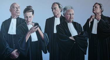 Original People Painting by Yvonne van Woggelum