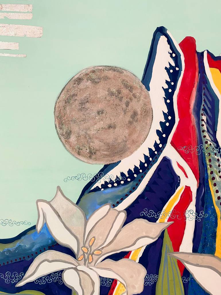 Original Art Deco Nature Painting by Yuko Nogami Taylor