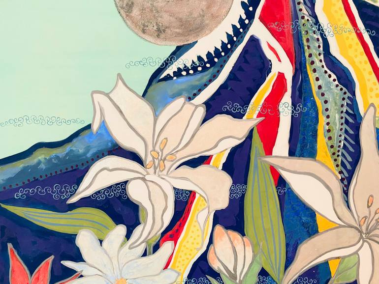 Original Art Deco Nature Painting by Yuko Nogami Taylor
