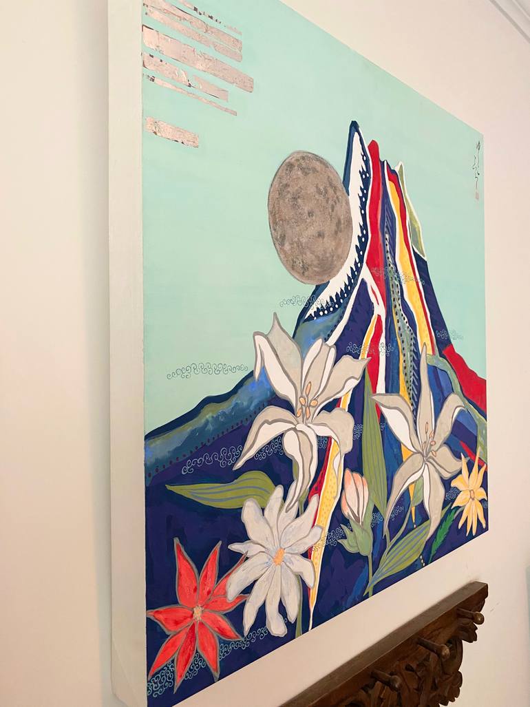 Original Art Deco Nature Painting by Yuko Nogami Taylor