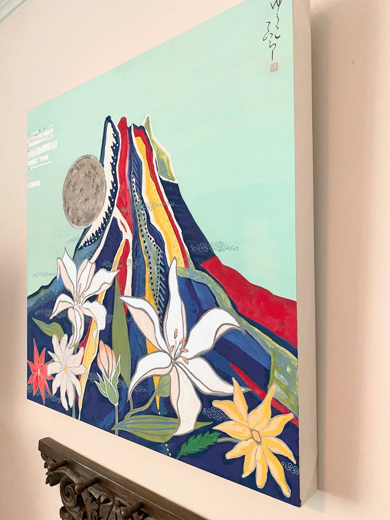 Original Art Deco Nature Painting by Yuko Nogami Taylor
