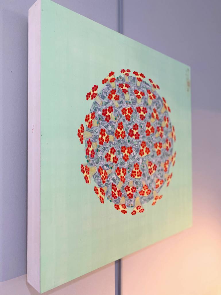 Original Conceptual Science/Technology Painting by Yuko Nogami Taylor