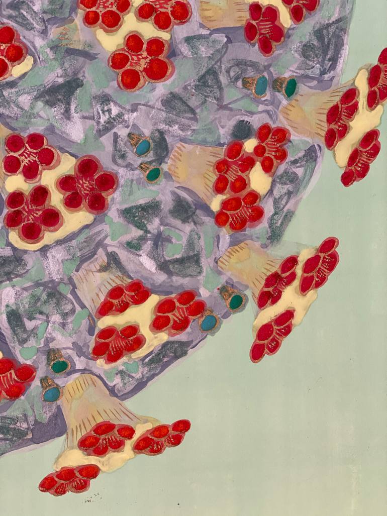 Original Conceptual Science/Technology Painting by Yuko Nogami Taylor