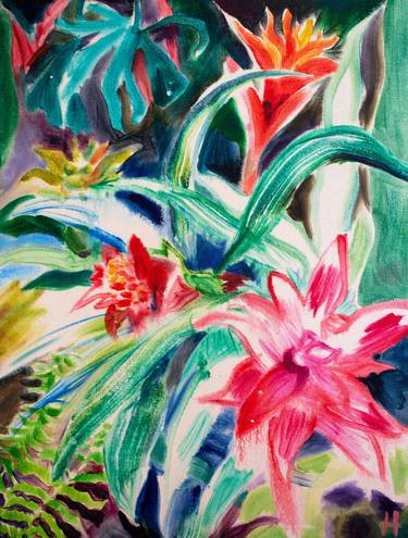 Original Impressionism Botanic Paintings by Hazel Miller