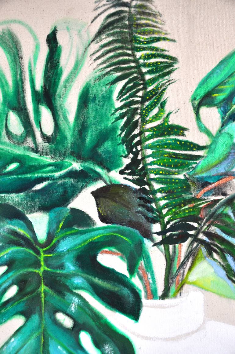 Original Abstract Botanic Painting by Hazel Miller