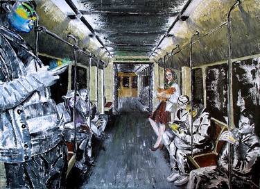 Original Conceptual Train Paintings by Livia Geambasu