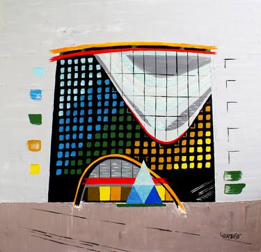 Original Abstract Architecture Paintings by Livia Geambasu