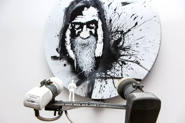 Original Documentary People Painting by Giulio Giustini