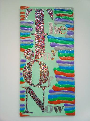Original Contemporary Time Mixed Media by Lola Fajemirokun