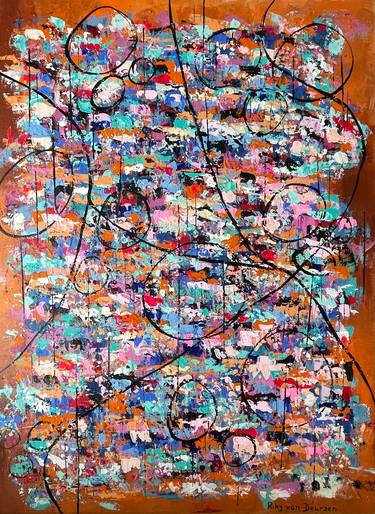 Original Abstract Expressionism Abstract Paintings by Riky van Deursen