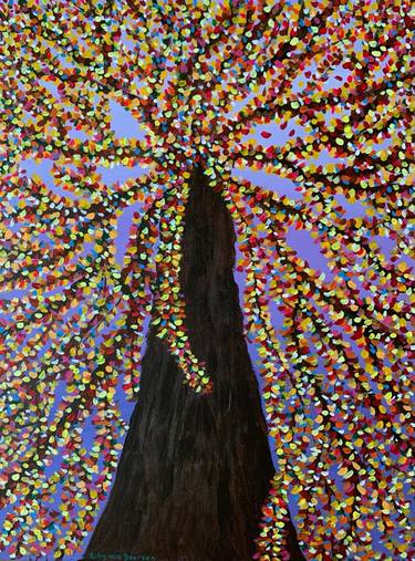 Original Abstract Tree Paintings by Riky van Deursen