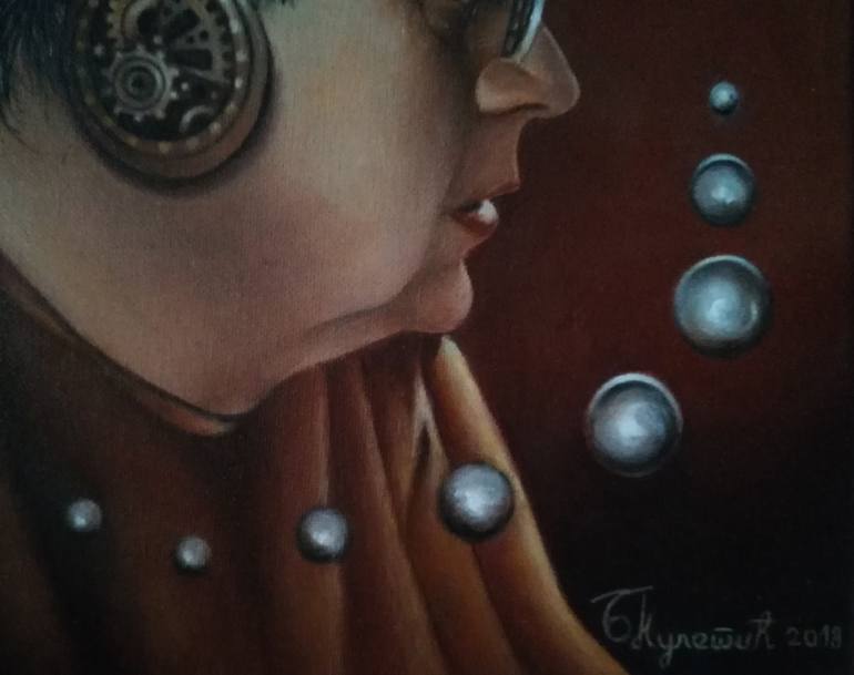 Original Surrealism People Painting by Branislav Puletic