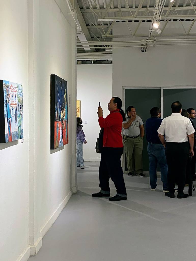 Original Contemporary Cities Painting by Monika Malgorzata Gabrys