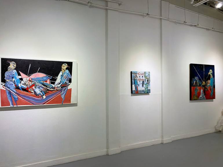 Original Contemporary Cities Painting by Monika Malgorzata Gabrys