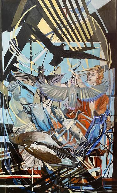 Original Contemporary Animal Painting by Monika Malgorzata Gabrys