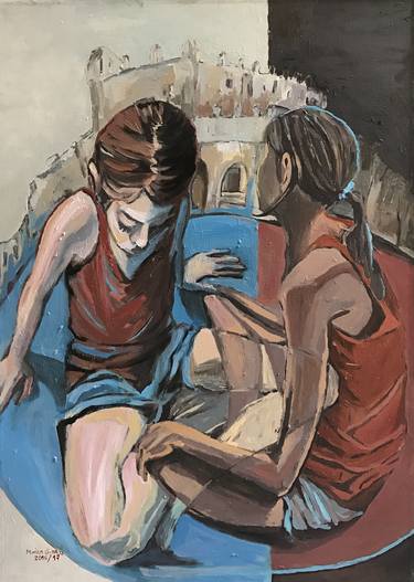Print of People Paintings by Monika Malgorzata Gabrys