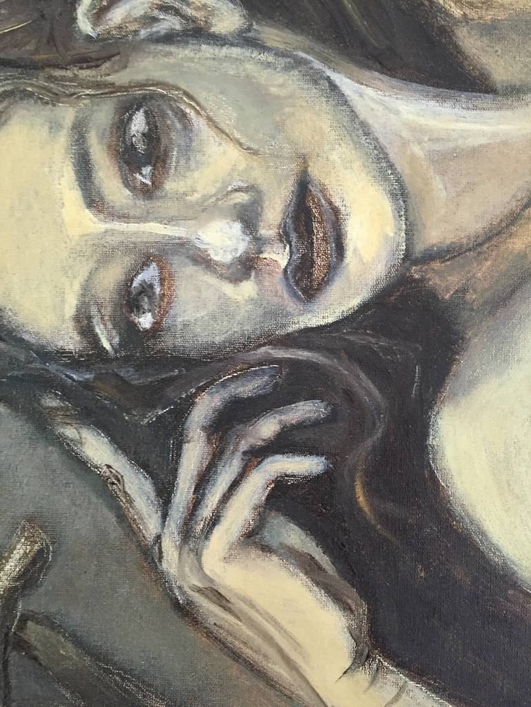 Original Fine Art Nude Painting by Monika Malgorzata Gabrys