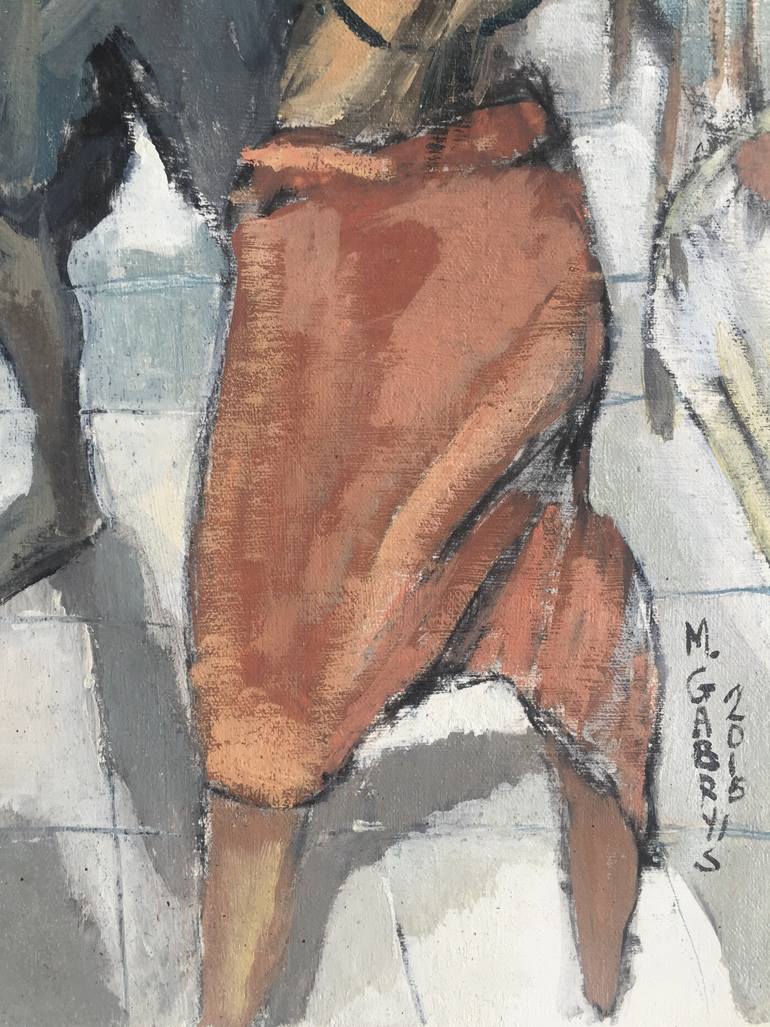 Original Figurative People Painting by Monika Malgorzata Gabrys