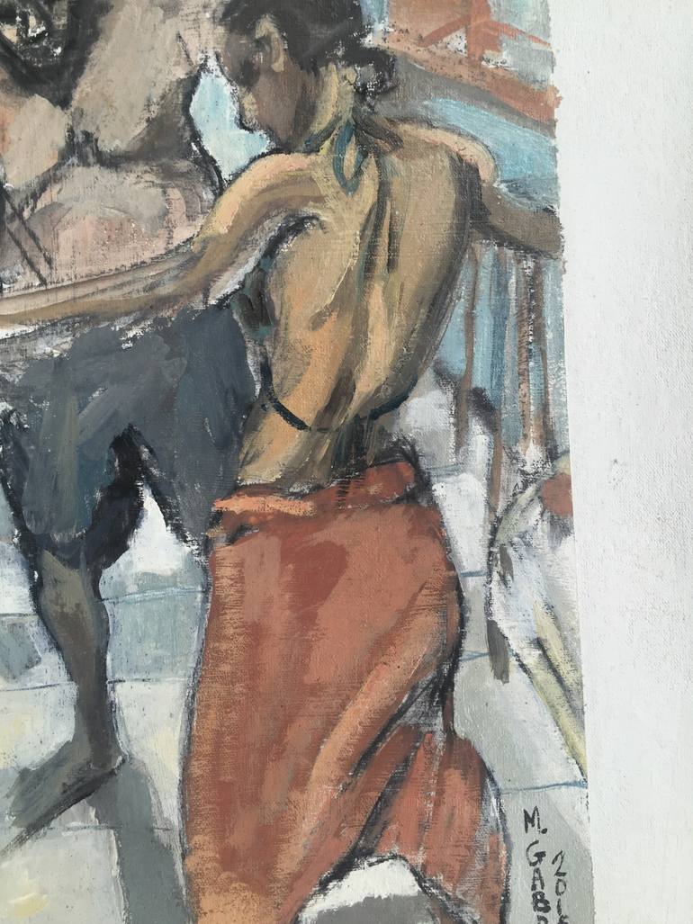 Original Figurative People Painting by Monika Malgorzata Gabrys