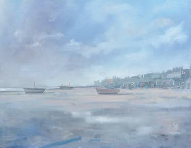 Saatchi Art Artist Tom Cringle; Paintings, “Aldeburgh beach sea fret” #art