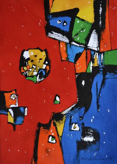 Original Abstract Paintings by Krishna Pulkundwar