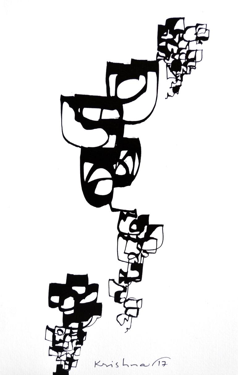Print of Fine Art Abstract Drawings by Krishna Pulkundwar