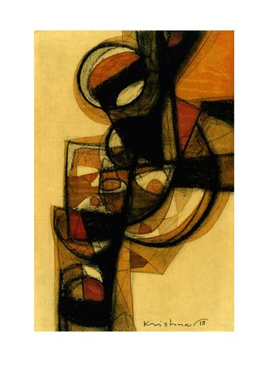 Print of Abstract Expressionism Abstract Paintings by Krishna Pulkundwar