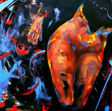 Original Abstract Women Painting by Mancho Elizarashvili