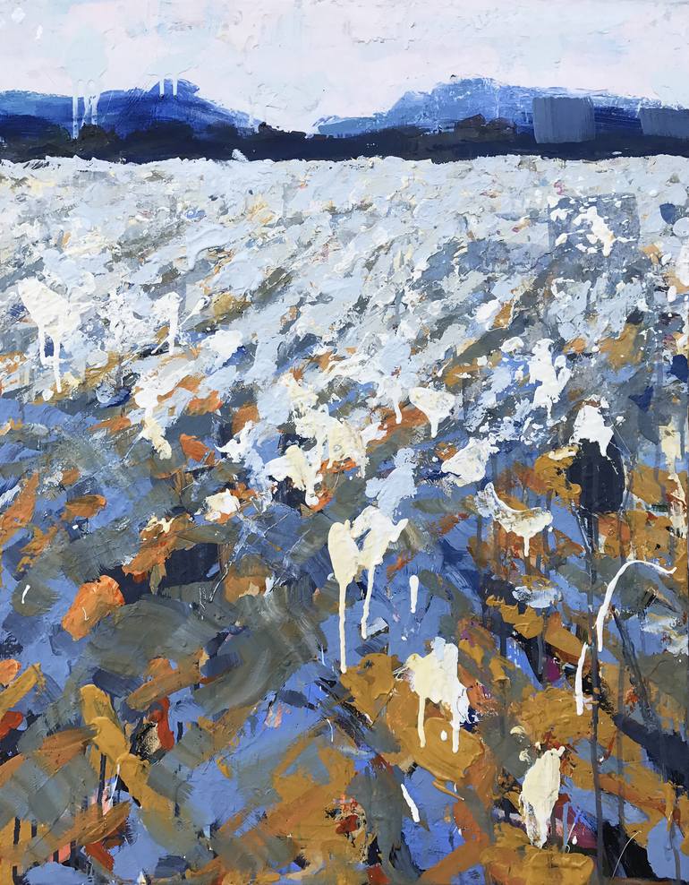 The Field Painting by Sally Veach | Saatchi Art