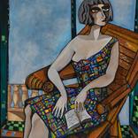 The woman in the balcony by Nagui Achamallah
