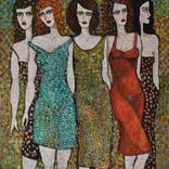Five women posing by Nagui Achamallah