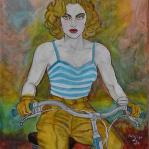 The blue bicycle