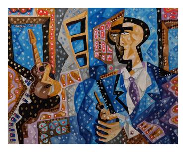 Original Cubism Music Paintings by Nagui A