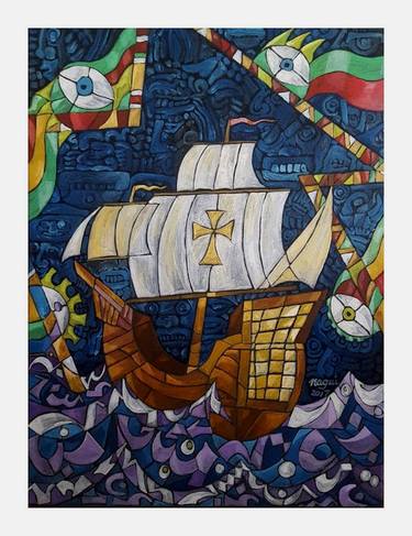 Original Fine Art Boat Paintings by Nagui A