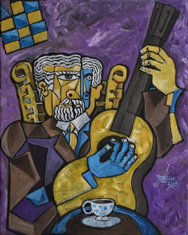 Print of Cubism Music Paintings by Nagui A