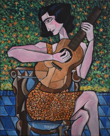 Original Cubism Music Paintings by Nagui A