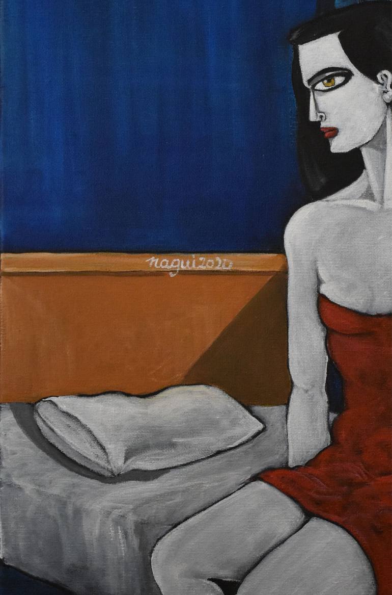 Original Impressionism People Painting by Nagui Achamallah