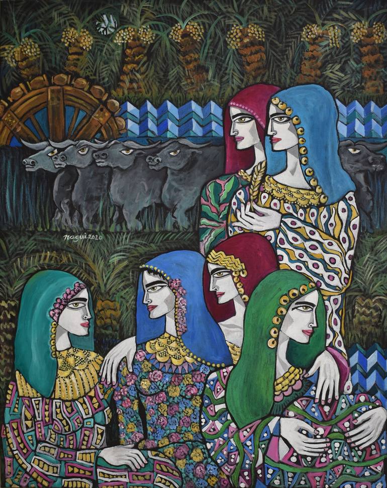 Egyptian Women Painting by Nagui A | Saatchi Art