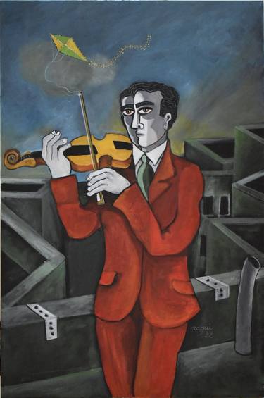 Original Cubism Music Paintings by Nagui A