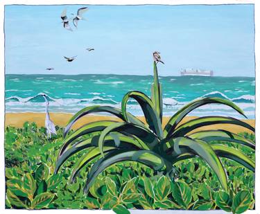 Print of Fine Art Beach Paintings by susan knight